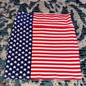 American Flag Bodycon Mini Skirt